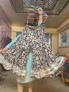 Soft Cotton Peplum Top &amp; Wide Legged Garara Pant