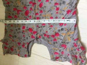 Grey cotton stitched kurti