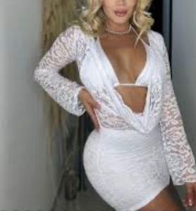 White Lace Mini Dress