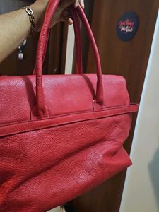 Red large Handbag on sale