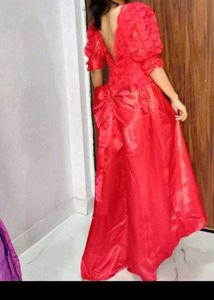 Luxe Bright Red Engagement Princess Dress 👗