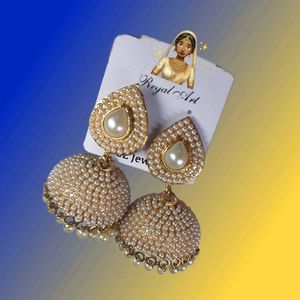 Pinteresty Royal Pearl Jhumkas