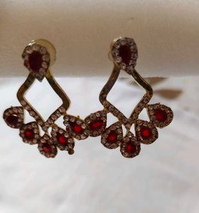 Red Stone Earrings