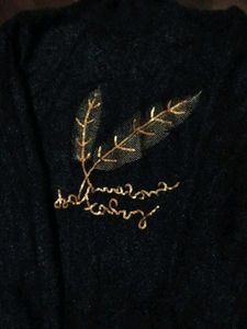 Elegant Embroidered Black Sweater