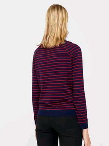 Navy &amp; Red Stripped Sweater