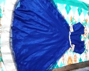Blue Embellished Anarkali Suit