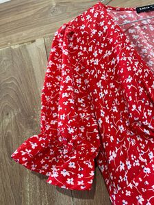 SHEIN Red Floral Maxi Dress