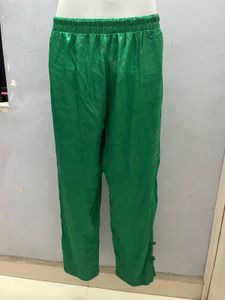 Korean Green Silk Designer Pant