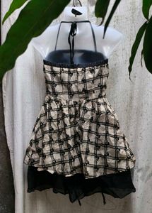 23277. Cute Plaid Mini Dress