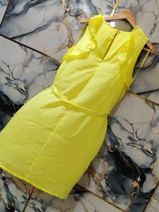 brand new Yellow Ruffle Dress M SIZE
