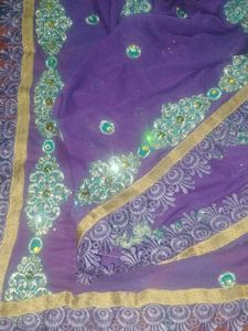 Pakistani Purple Dress Material