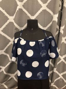 Polka Dot Off-Shoulder Top
