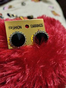 Combo Pink And Black Earrings