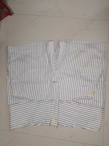 Striped Button-Down Shorts