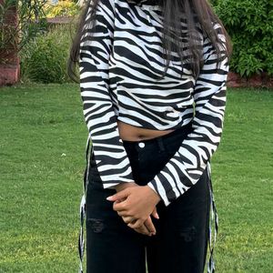 Zebra print top