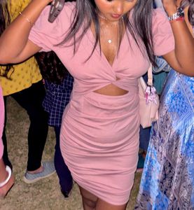 Pink Mini Bodycon Dress