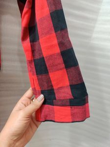 Free Shipping Red And Black Shirt
