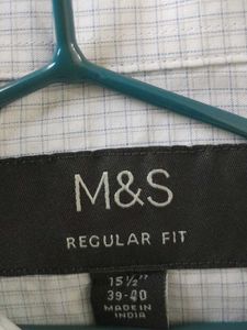 M&amp;S Checked Pattern Formal Shirt