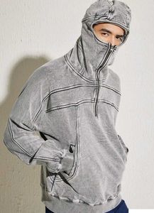 Acid Washed Baggy Smugglers Hooded Sweatshirt