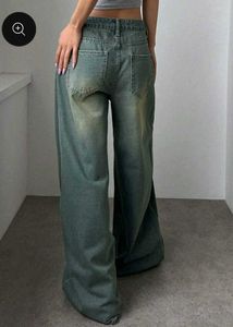 Wide Leg Distressed Denim Jeans