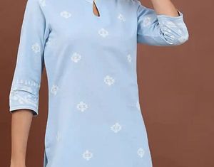 Blue Embroidered Kurta