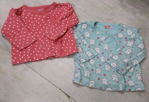 Cute Baby unisex full sleeves vests - set of 2