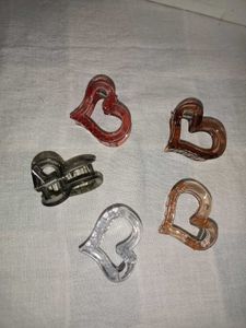 Heart Claw Hair Clips (Set of 5)