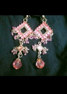 Pink Dangle Earrings