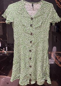 Floral Green Dress