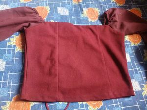 Maroon Two-Piece Set