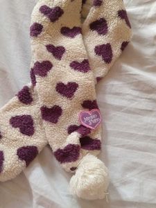 Heart Print Kids Scarf