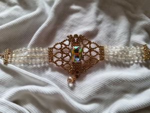 Elegant Beaded Choker💍🐚🪞