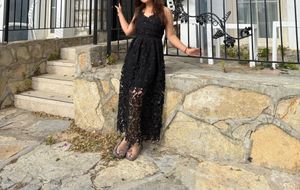 Black Lace Maxi Dress