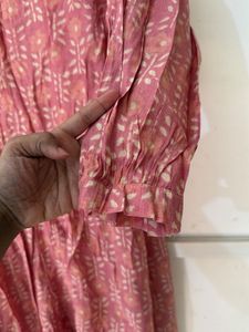 Elegant Pink Printed Kurta
