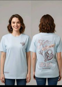 Zudio Light Blue Graphic Tee - Size XS