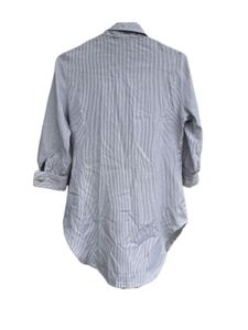 Slim-fit button up cotton shirt with stripe