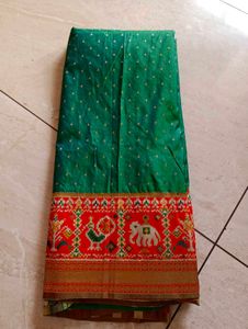 Elegant Dark Green Saree