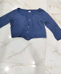 Blue women short upper body warmer