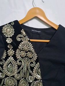 Embellished Black Top