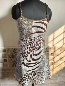🎊Buy 1, Get 1 Free🎁Animal Print Slip Satin Dress