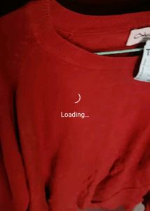 Rust Colored Long Sleeve Knit Top