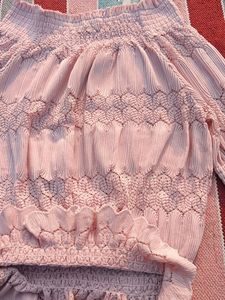 Light Peach Off Shoulder Top