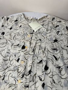 Patterned Button-Up Shirt