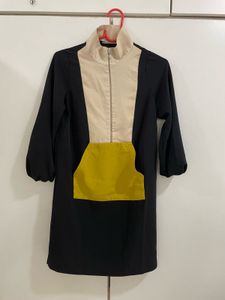 Chic Color Block Mini Dress