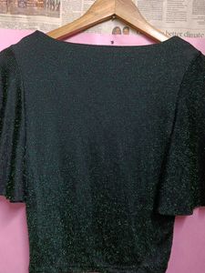 Sparkly Green Crop Top