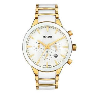 Rado Chronograph Watch - Black &amp; Rose Gold