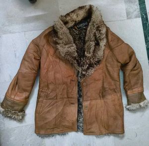 Fur Collar Leather Jacket