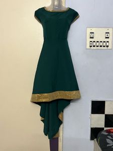 Pintrest Elegant Green Ethnic Gown