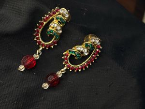 Red-Green Earrings Only ₹140
