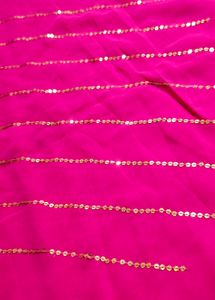 Pink and golden work Embellished Saree